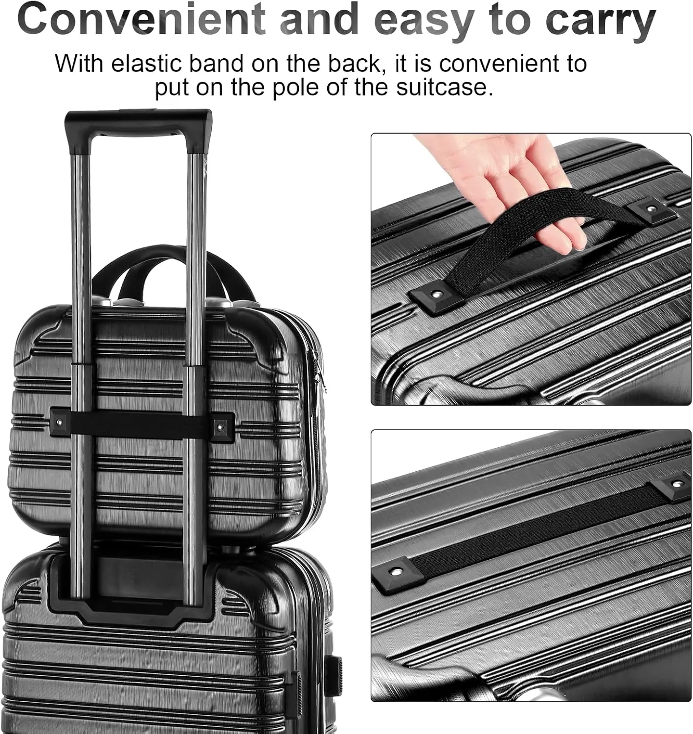 14-Inch Makeup Train Case Hardshell PC ABS Travel Cosmetic Organizer, Makeup Storage Box for Toiletry Durable Portable Gifts for Women.