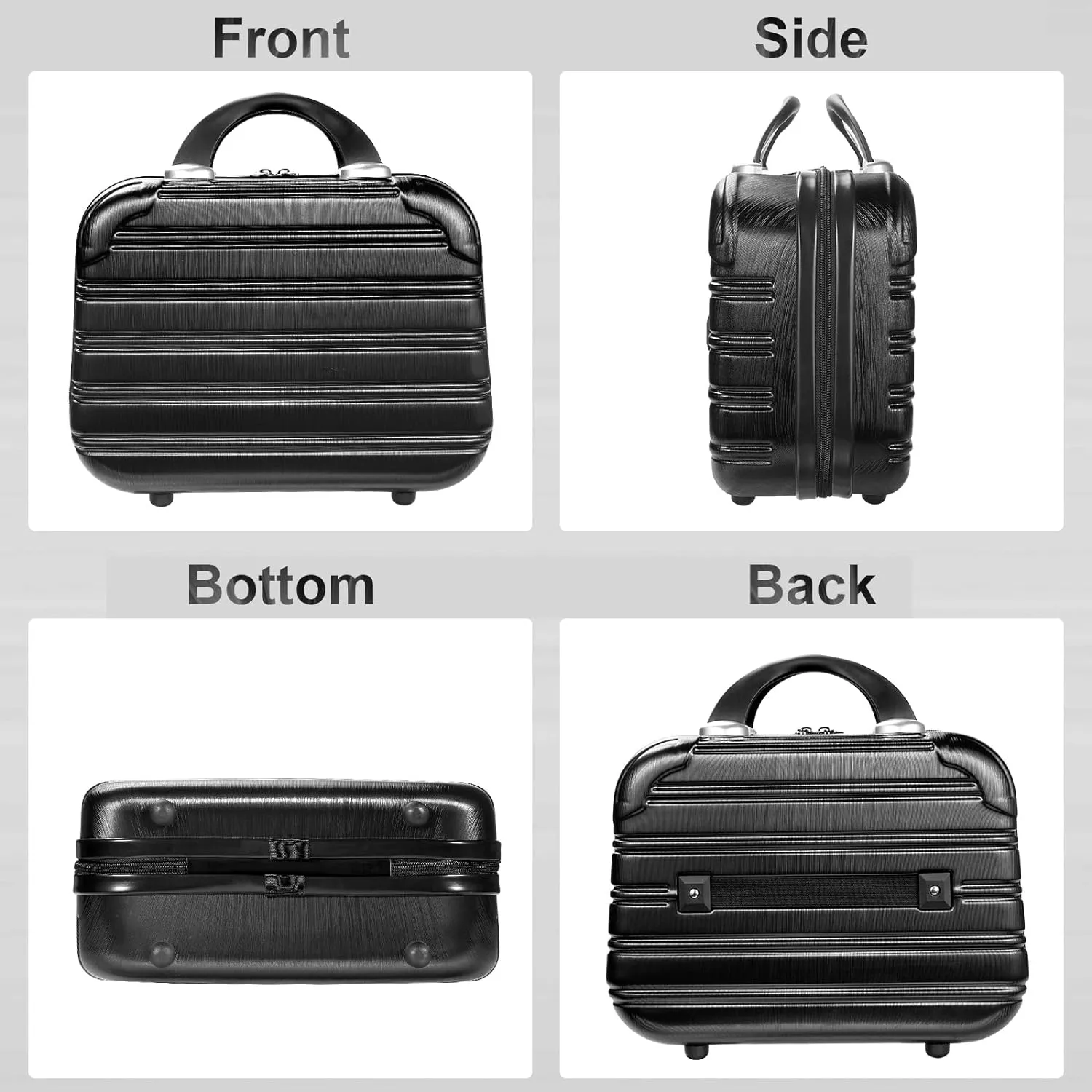 14-Inch Makeup Train Case Hardshell PC ABS Travel Cosmetic Organizer, Makeup Storage Box for Toiletry Durable Portable Gifts for Women.