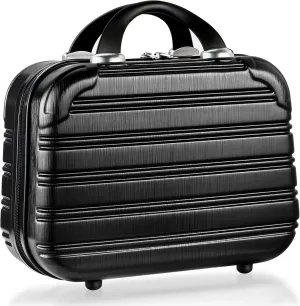 14-Inch Makeup Train Case Hardshell PC ABS Travel Cosmetic Organizer, Makeup Storage Box for Toiletry Durable Portable Gifts for Women.