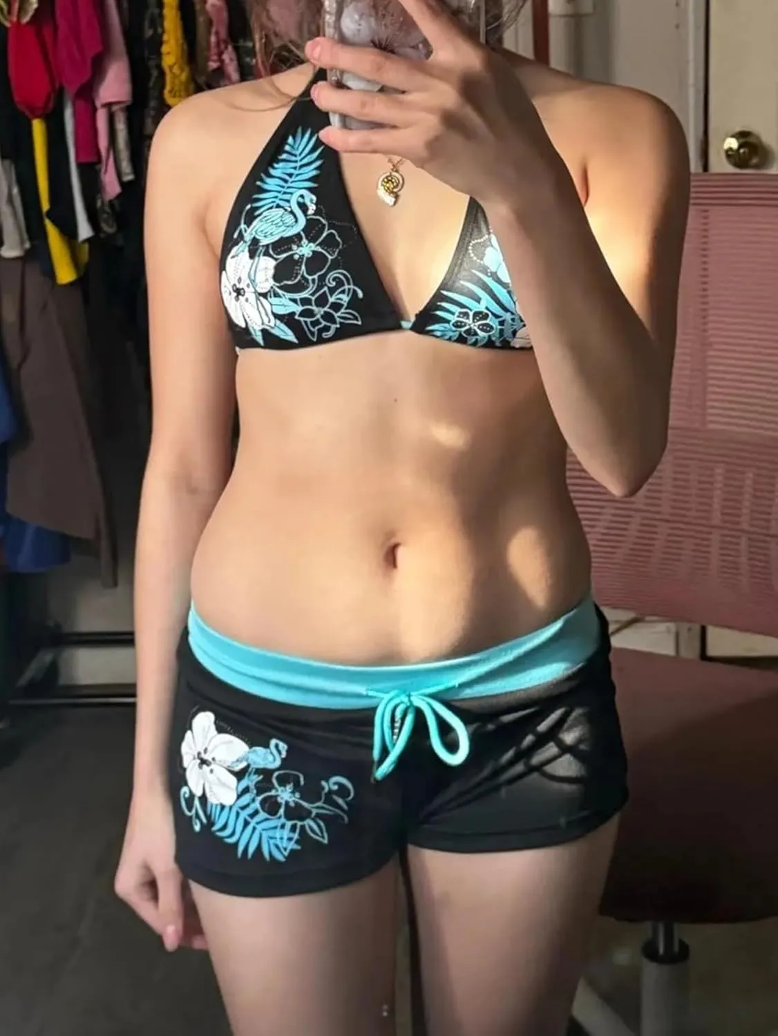 2 Piece Womens Bikini Set Y2k Halter Summer Tops Sexy Swimsuit Beach Sets Going Out Outfits 2025 Vacation Party