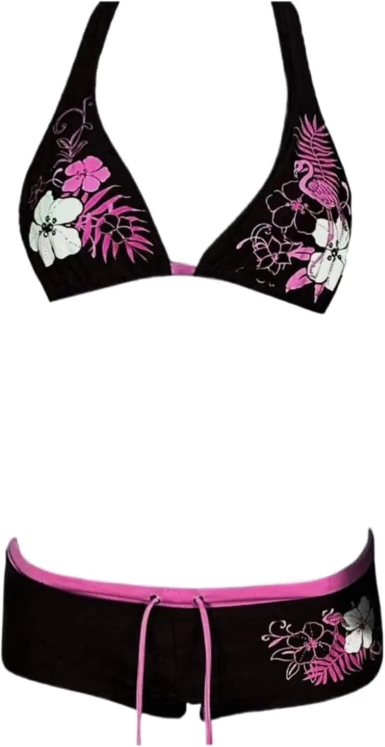 2 Piece Womens Bikini Set Y2k Halter Summer Tops Sexy Swimsuit Beach Sets Going Out Outfits 2025 Vacation Party