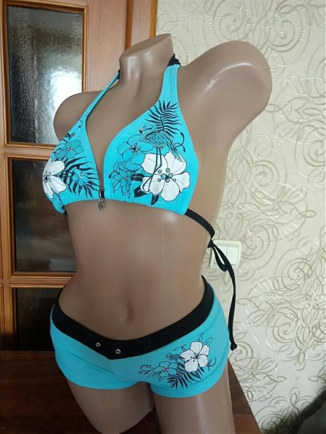 2 Piece Womens Bikini Set Y2k Halter Summer Tops Sexy Swimsuit Beach Sets Going Out Outfits 2025 Vacation Party