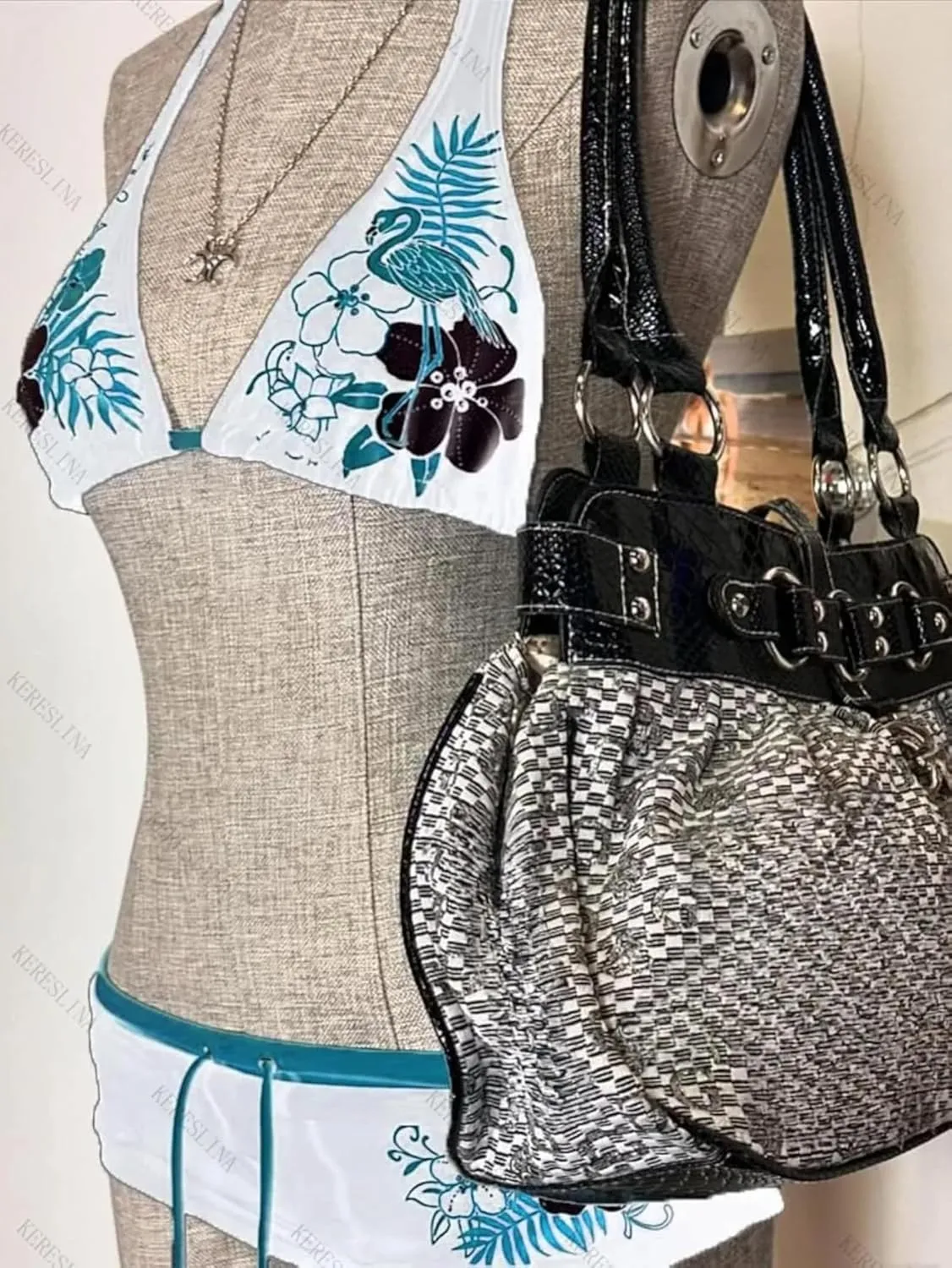 2 Piece Womens Bikini Set Y2k Halter Summer Tops Sexy Swimsuit Beach Sets Going Out Outfits 2025 Vacation Party