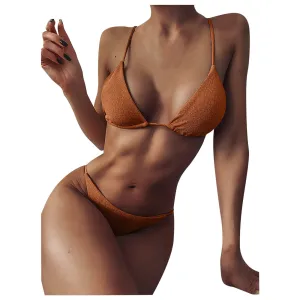 2021 New High Waist Bikini Swimwear Women Swimsuit Push Up Bikinis Women Bathing Suit Biquini Halter Bikini Summer Beach Wear