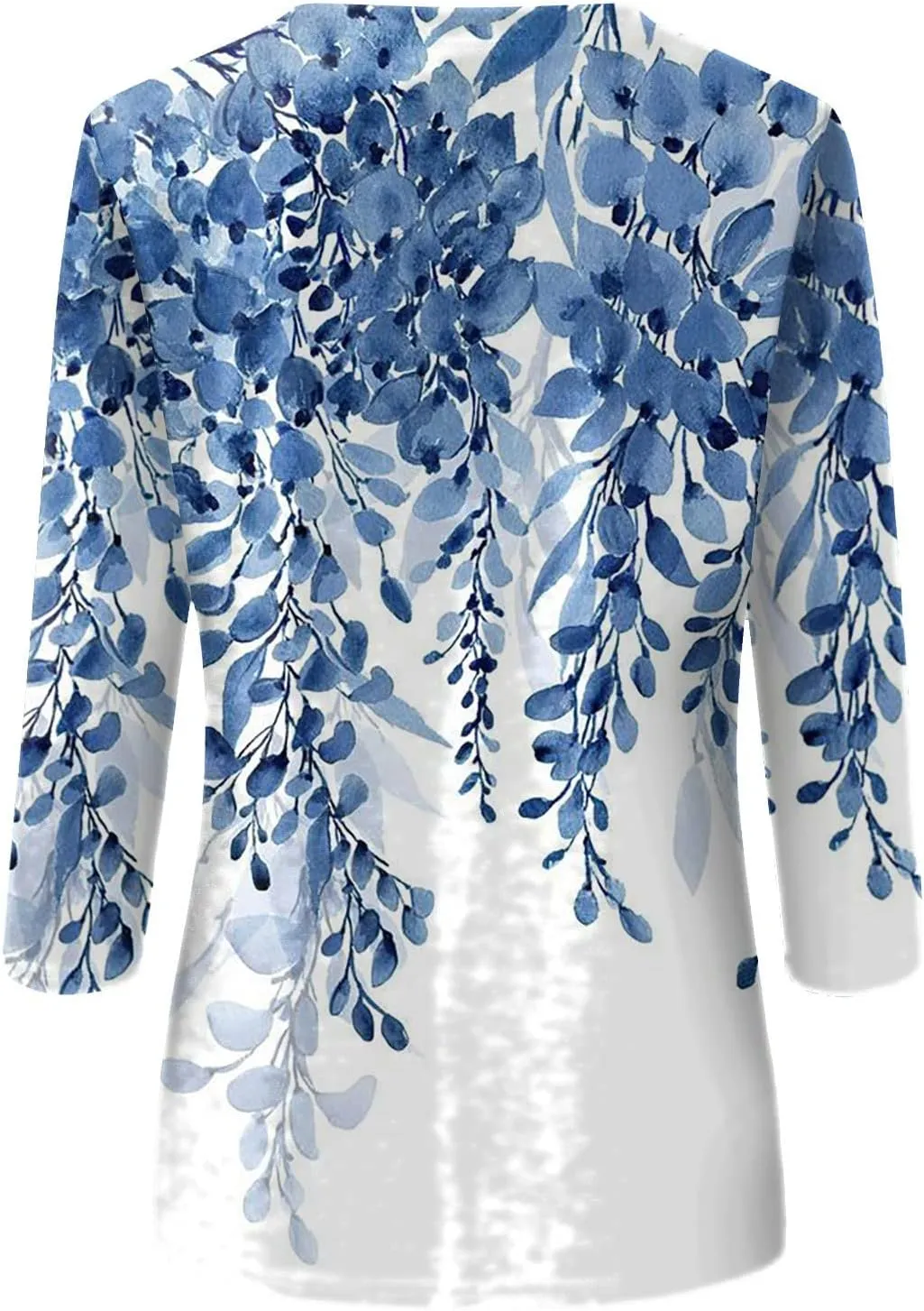 3/4 Length Sleeve Womens Tops 2025 Summer Round Neck Shirts Three Quarter Sleeve Tshirts