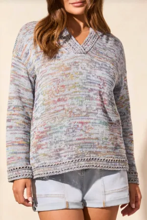 3/4 Sleeve Hooded Sweater 2120O