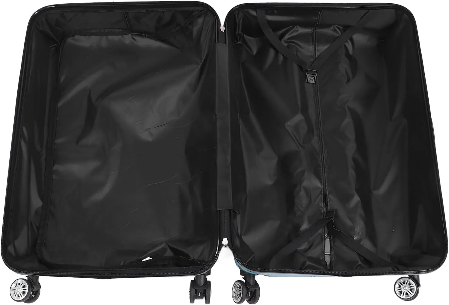 3PCS Luggage Set with Spinner Wheel Hardshell Lightweight Suitcase Sets with TSA Lock 150kg Load Capacity 20in 24in 28in Black (20in 24in 28in)