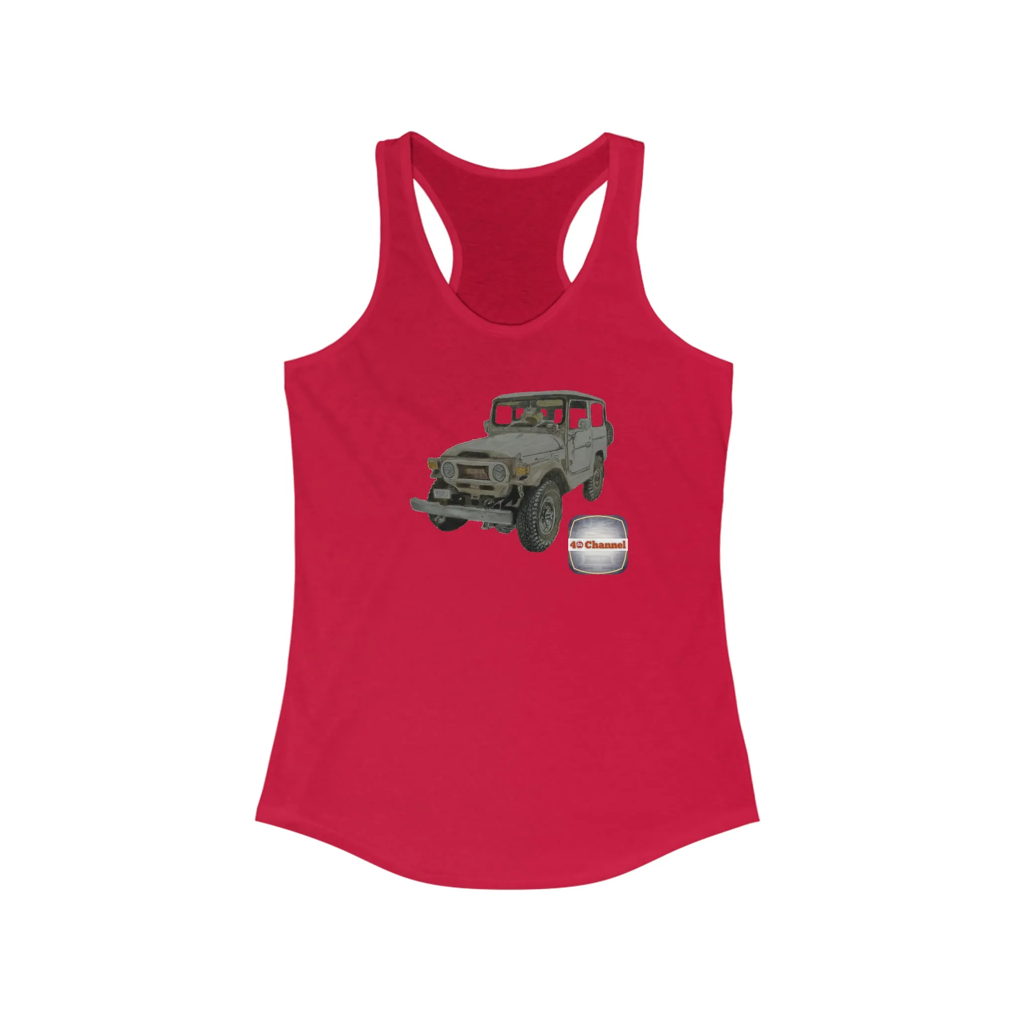 40 Channel FJ40 Land Cruiser Womens Racerback Tank Top - USA Reefmonkey