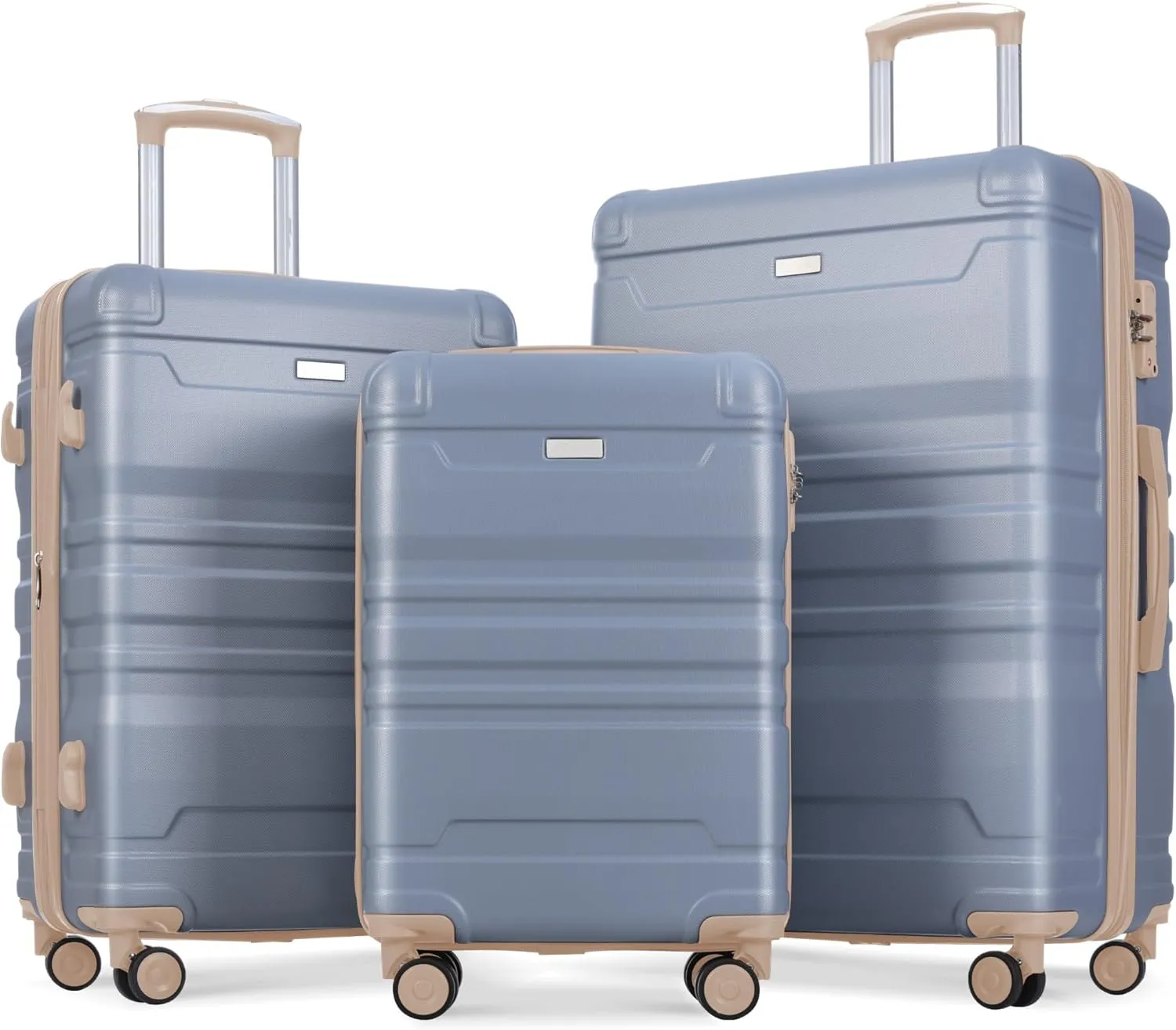 ABS Hardshell 3pcs Clearance Luggage - Lightweight Suitcase Sets with Spinner Wheels and TSA Lock - New Model Expandable Hardside Luggage