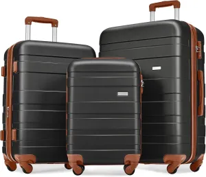 ABS Hardshell 3pcs Lightweight Suitcase Sets - Expandable Spinner Wheels Suitcase with TSA Lock - Clearance Luggage Hardside - New Model on Amazon