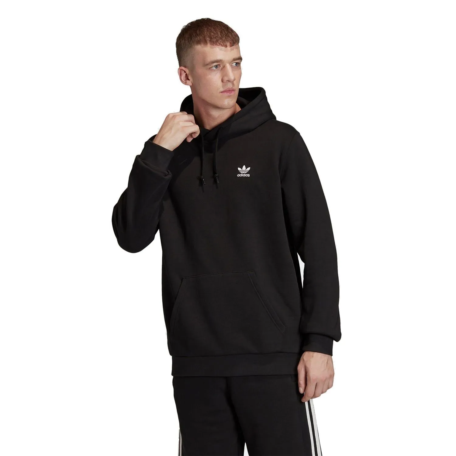adidas Originals Loungewear Trefoil Essentials Hoodie - Black