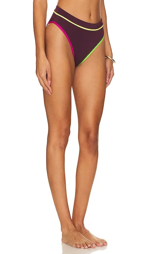Agua Bendita Penelope High Waist Bottom in Wine