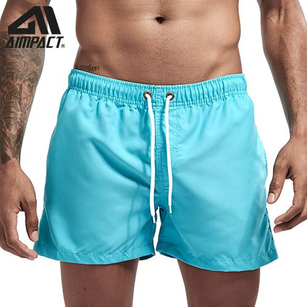 Aimpact Quick Dry Board for Men Summer Casual Beach Surfing Trunks Male Running Jogging Swim Shorts AM2166