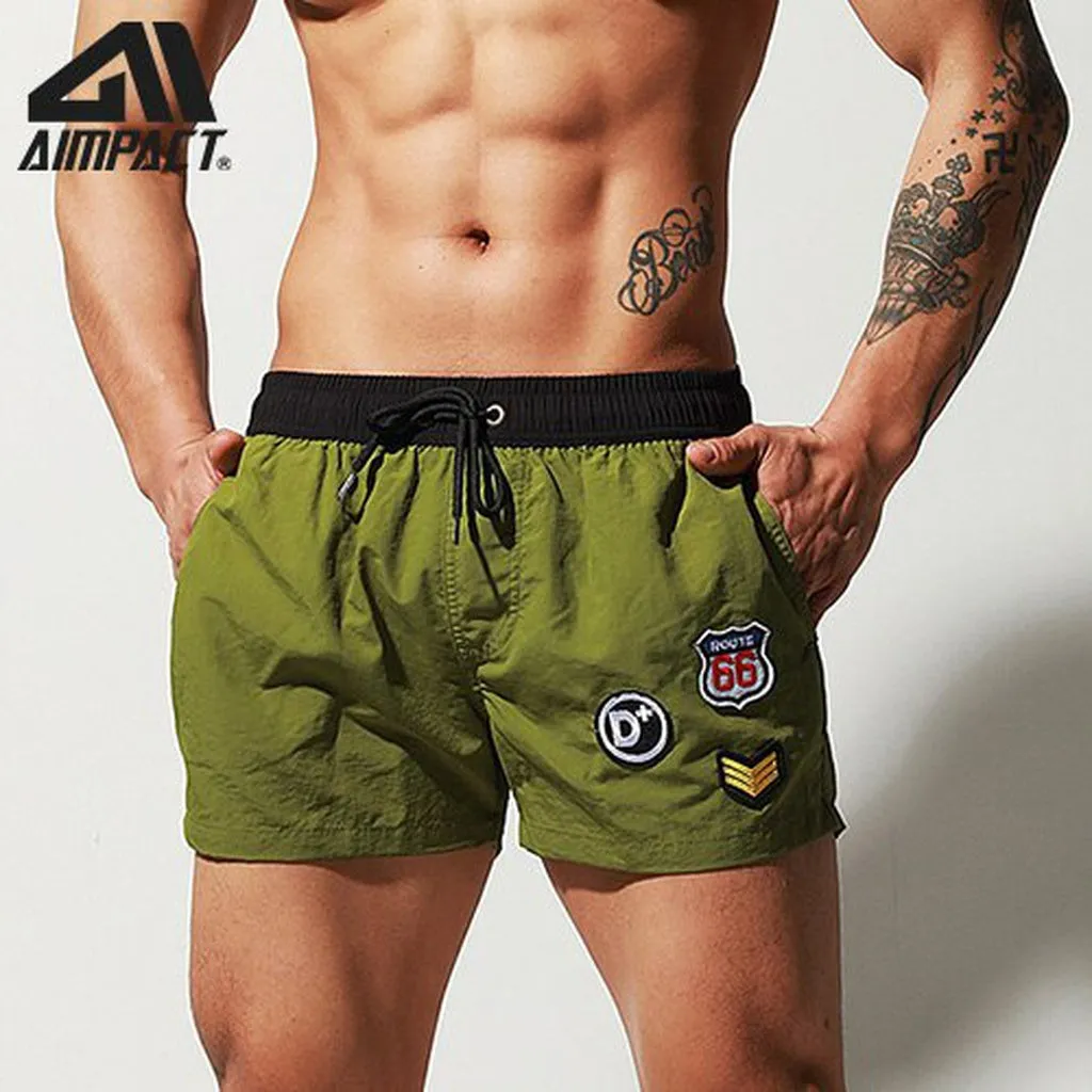 Aimpact Quick Dry Board for Men Summer Casual Beach Surfing Trunks Male Running Jogging Swim Shorts AM2166