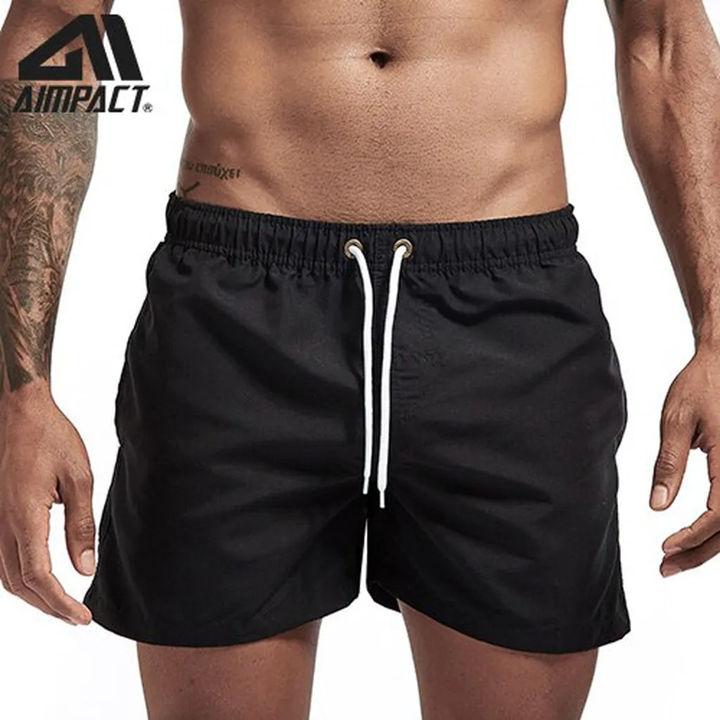 Aimpact Quick Dry Board for Men Summer Casual Beach Surfing Trunks Male Running Jogging Swim Shorts AM2166