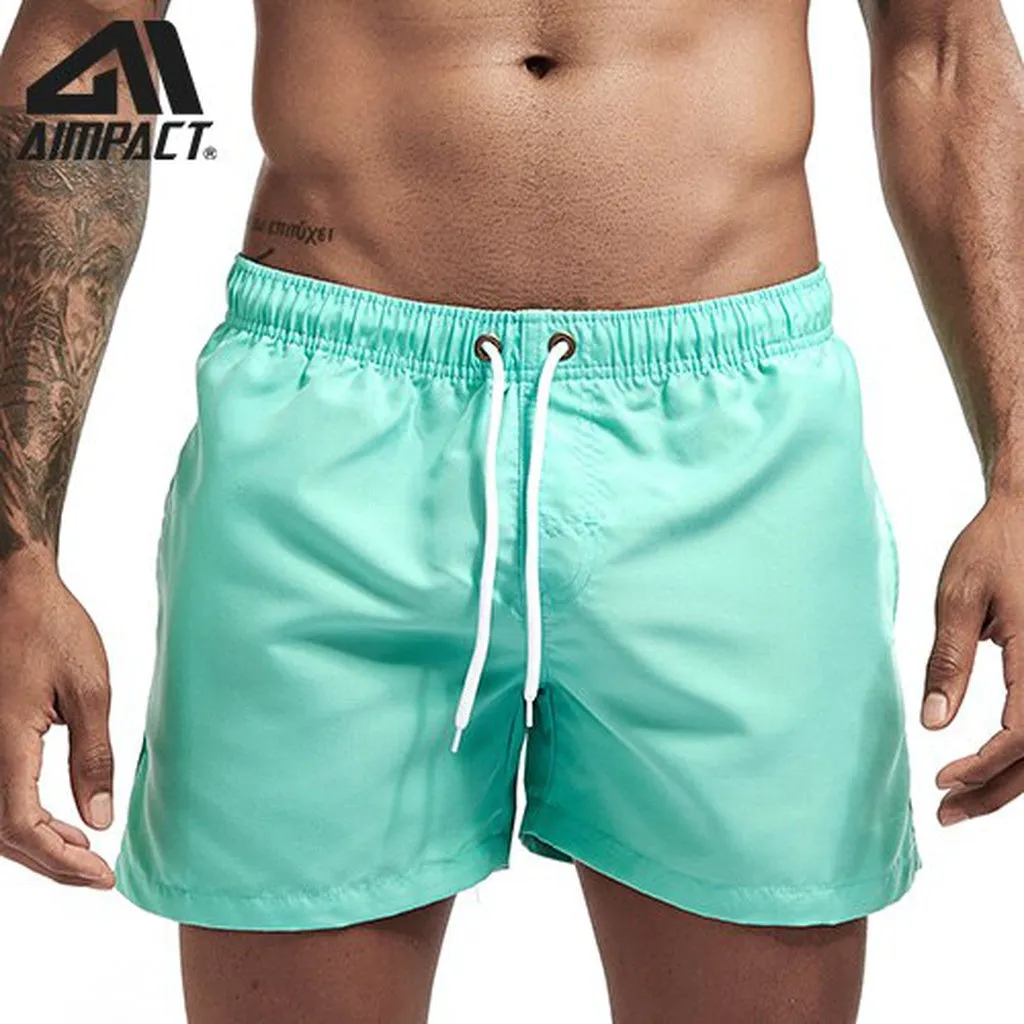 Aimpact Quick Dry Board for Men Summer Casual Beach Surfing Trunks Male Running Jogging Swim Shorts AM2166