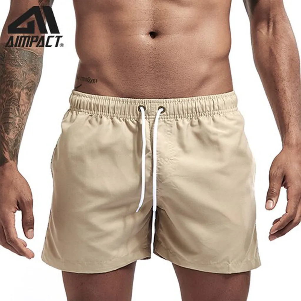 Aimpact Quick Dry Board for Men Summer Casual Beach Surfing Trunks Male Running Jogging Swim Shorts AM2166