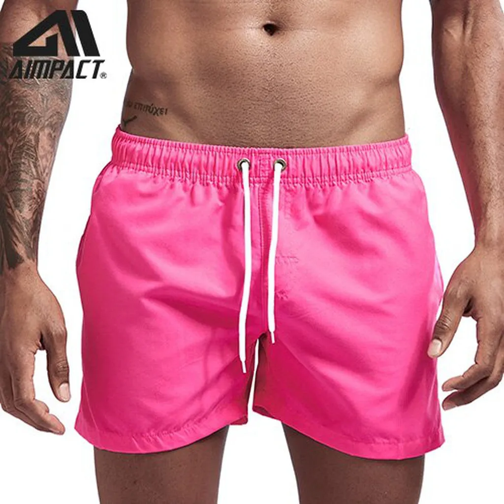 Aimpact Quick Dry Board for Men Summer Casual Beach Surfing Trunks Male Running Jogging Swim Shorts AM2166