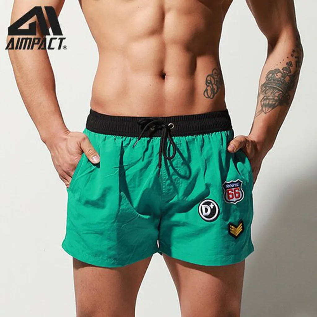 Aimpact Quick Dry Board for Men Summer Casual Beach Surfing Trunks Male Running Jogging Swim Shorts AM2166