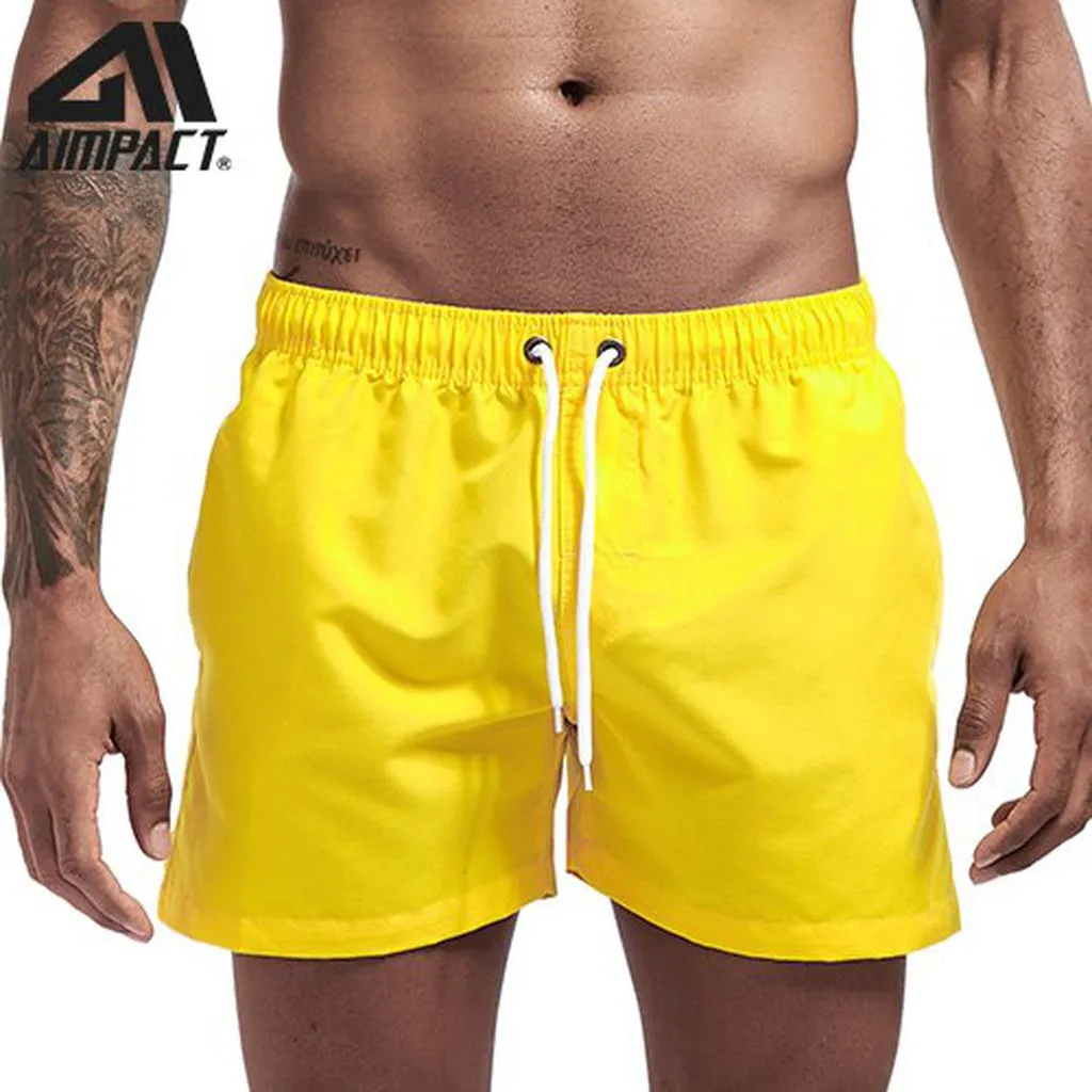 Aimpact Quick Dry Board for Men Summer Casual Beach Surfing Trunks Male Running Jogging Swim Shorts AM2166