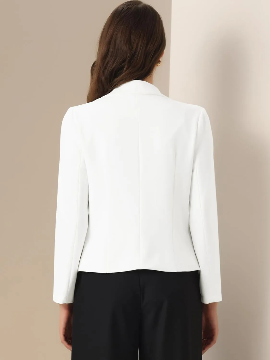Allegra K Business Blazer for Women's Work Office Open Front Casual Dressy Suit Jackets