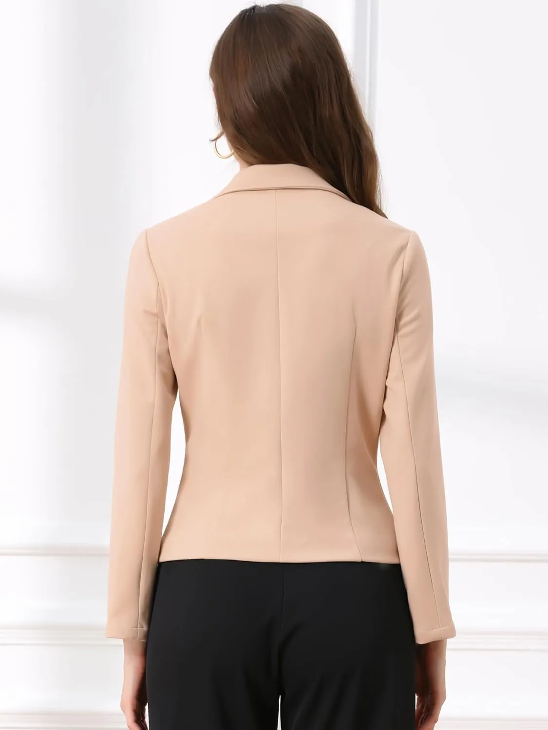 Allegra K Business Blazer for Women's Work Office Open Front Casual Dressy Suit Jackets