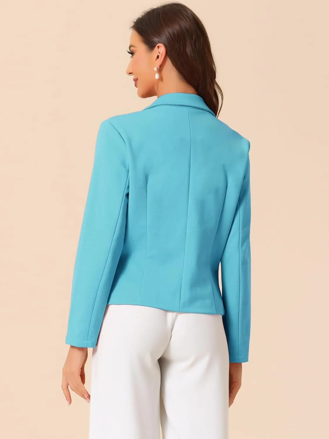Allegra K Business Blazer for Women's Work Office Open Front Casual Dressy Suit Jackets