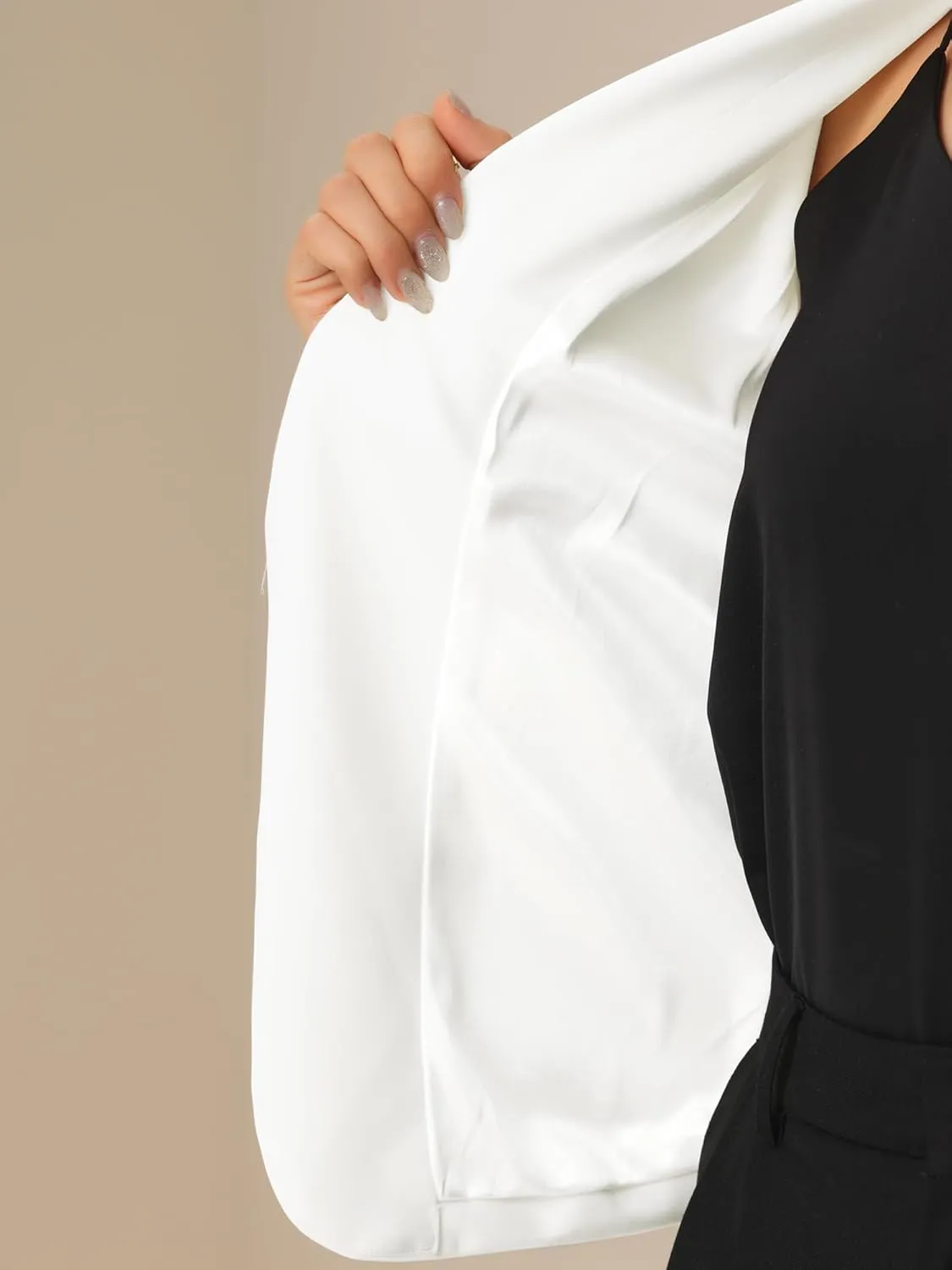 Allegra K Business Blazer for Women's Work Office Open Front Casual Dressy Suit Jackets