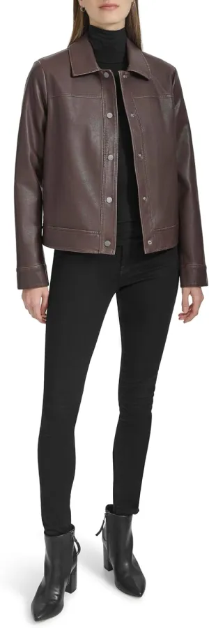 Andrew Marc Women's Faux Leather Jacket