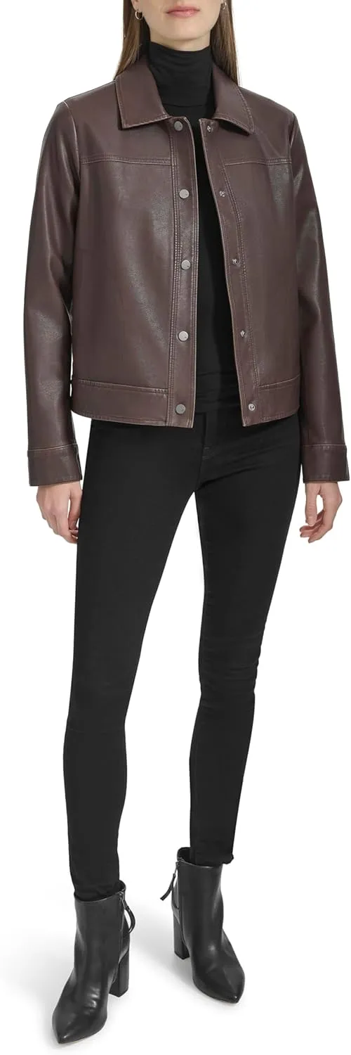 Andrew Marc Women's Faux Leather Jacket