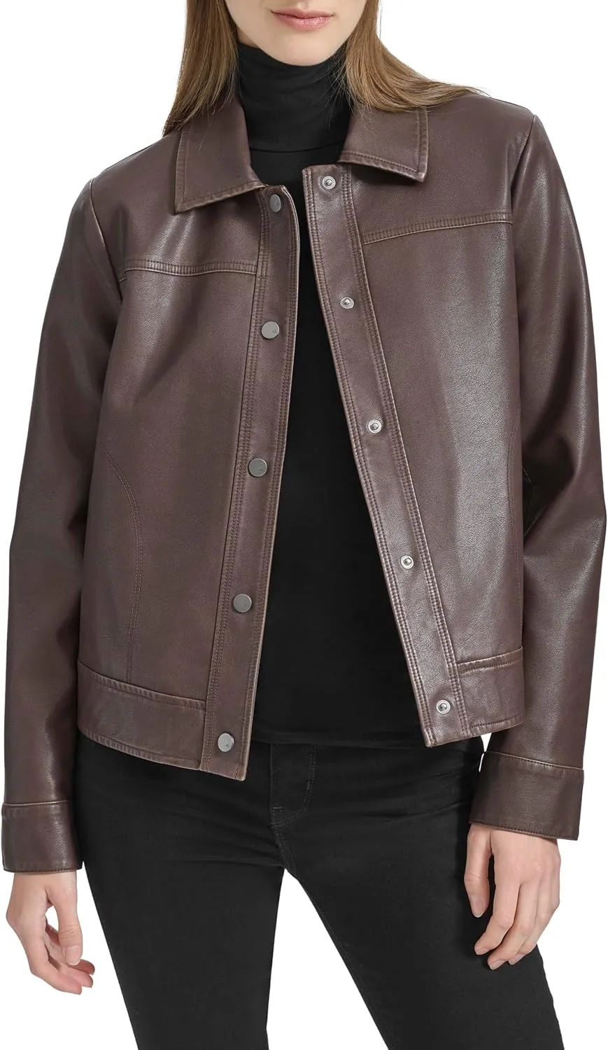 Andrew Marc Women's Faux Leather Jacket