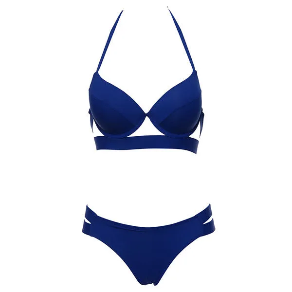 Andzhelika Bikinis Women Bandage Swimsuit Bikini 2019 Sexy Push Up Swimwear Low Waist Bathing Suit Halter Bikinis Suit Swim