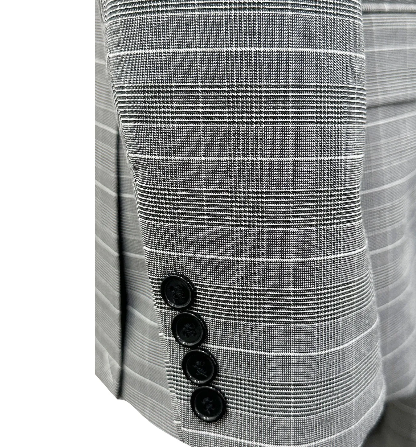 Angelo Rossi Glen Check Modern Fit Suit - Gray
