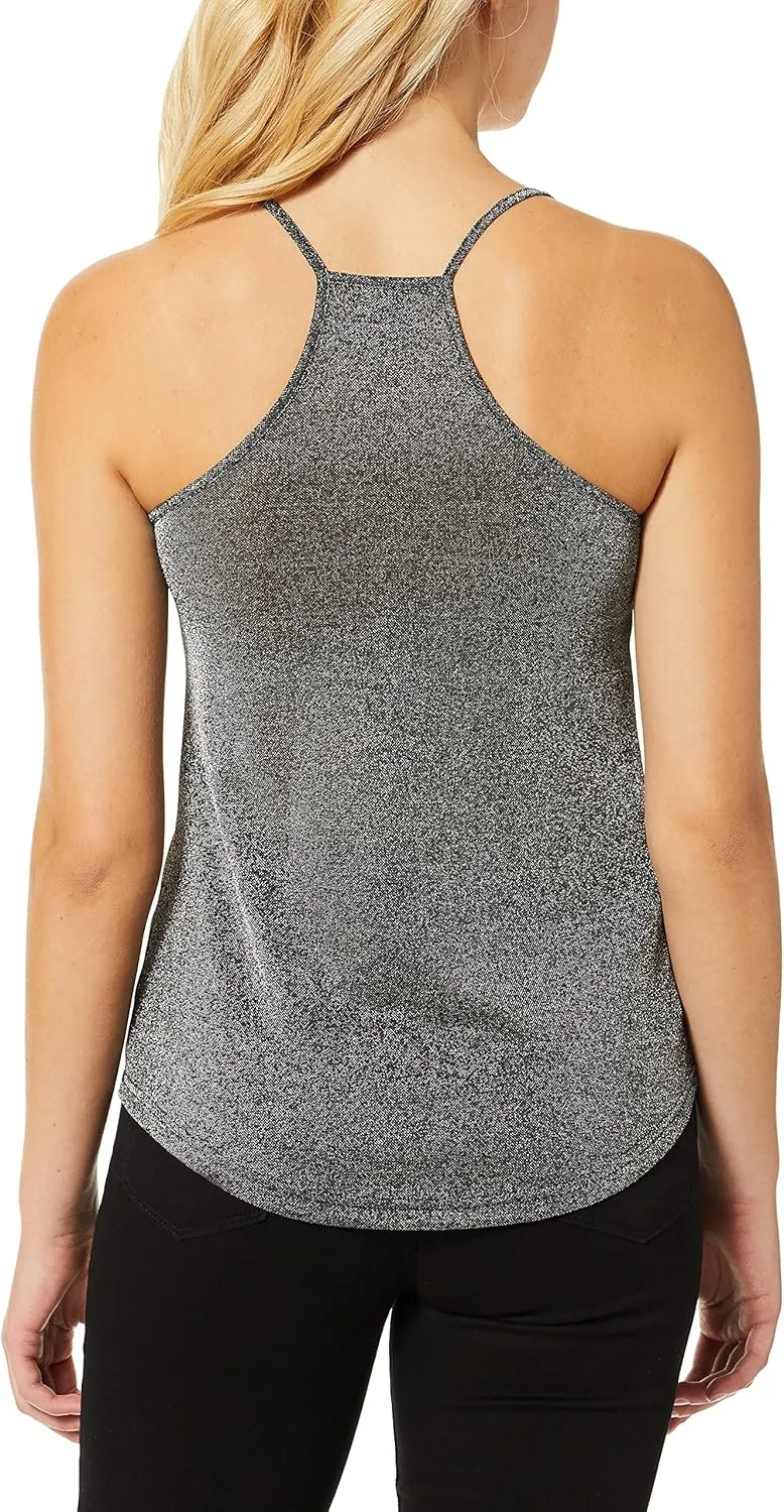 Angie Women's Sheer Sparkle Knit Cami