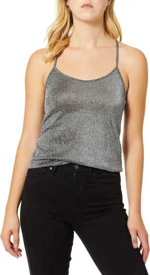 Angie Women's Sheer Sparkle Knit Cami