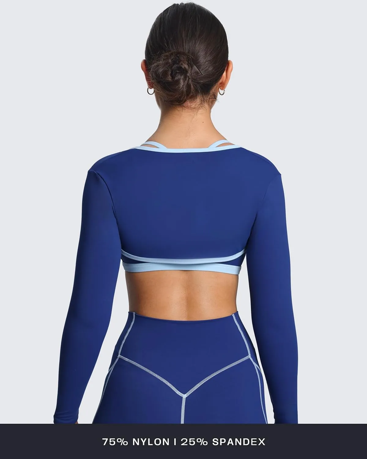 Aoxjox Women's Long Sleeve Open Front Lexi Lined Bolero Shrug Crop Top Cardigan