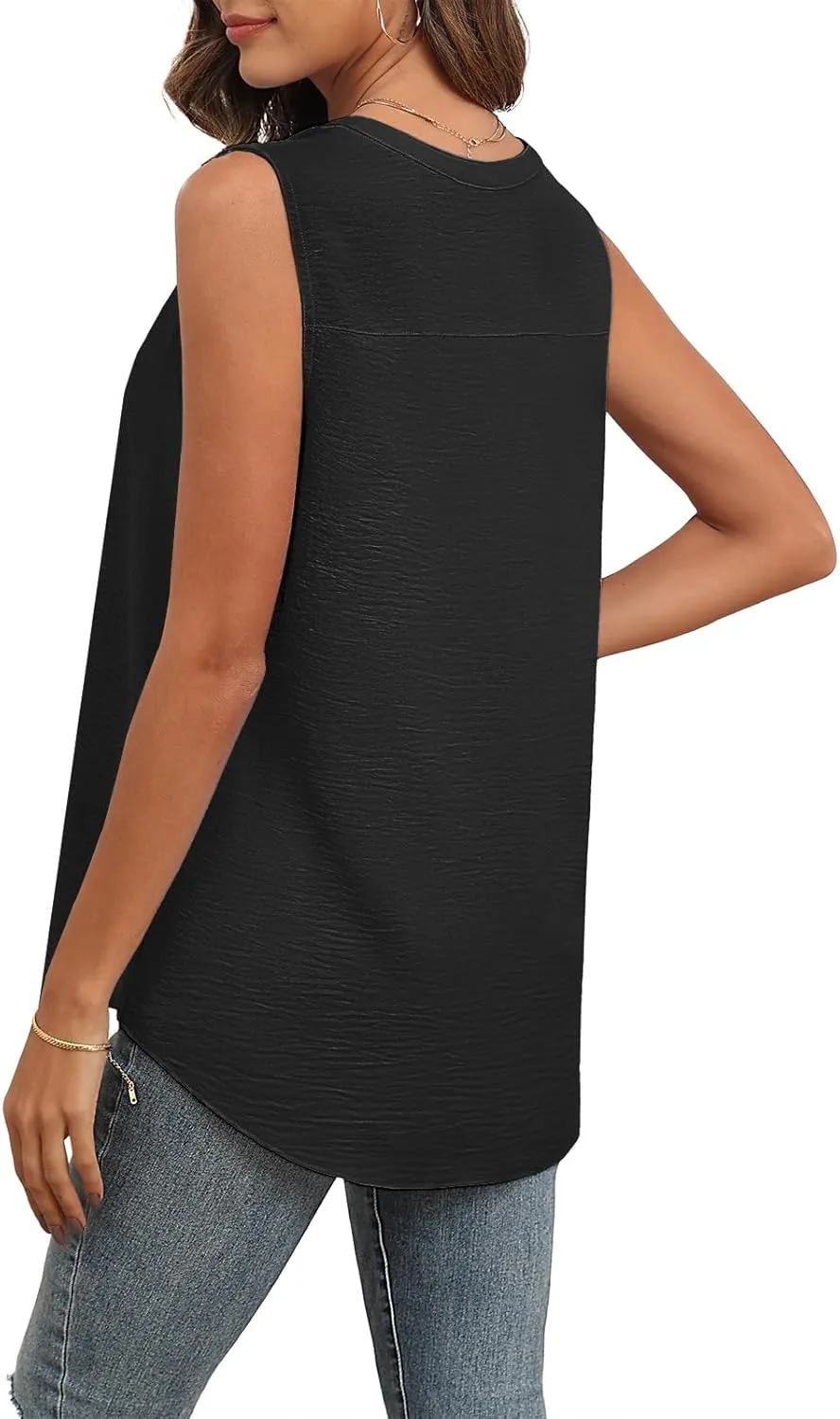 Askyes Women's 2025 Summer Chiffon Blouses Short Sleeve V Neck Tshirts Casual Loose Flowy Dressy Tops for Leggings Blouse