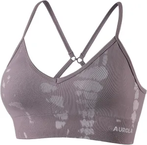 AUROLA Serpent Seamless Sports Bras for Women,Backless Padded Strappy Workout Gym Yoga Crop Tops