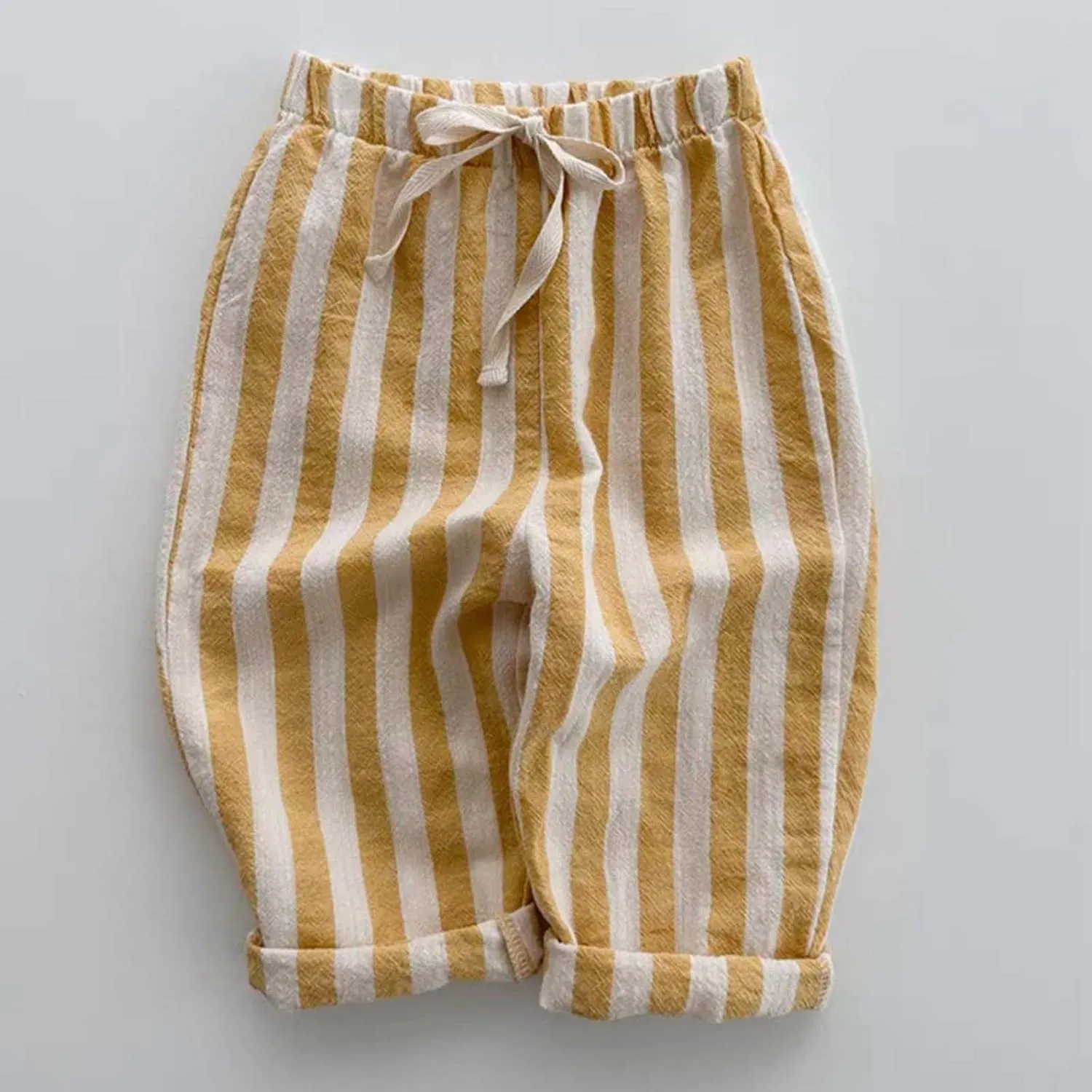 Baby Boys' Striped Pull-on Jogger Pants Harem Pants Classic Fit Elastic Waist Kids Toddler Bloomer Long Pants