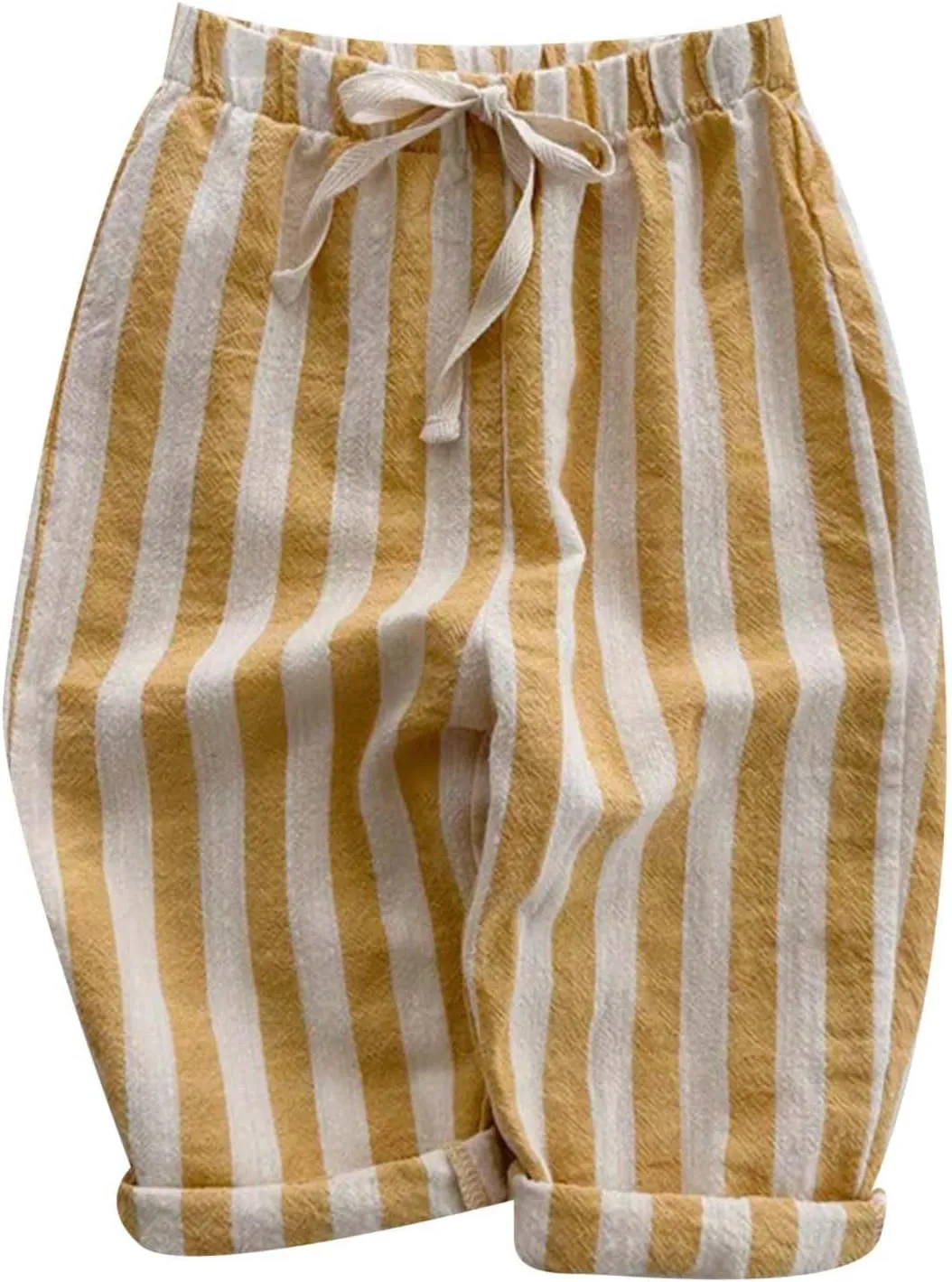 Baby Boys' Striped Pull-on Jogger Pants Harem Pants Classic Fit Elastic Waist Kids Toddler Bloomer Long Pants