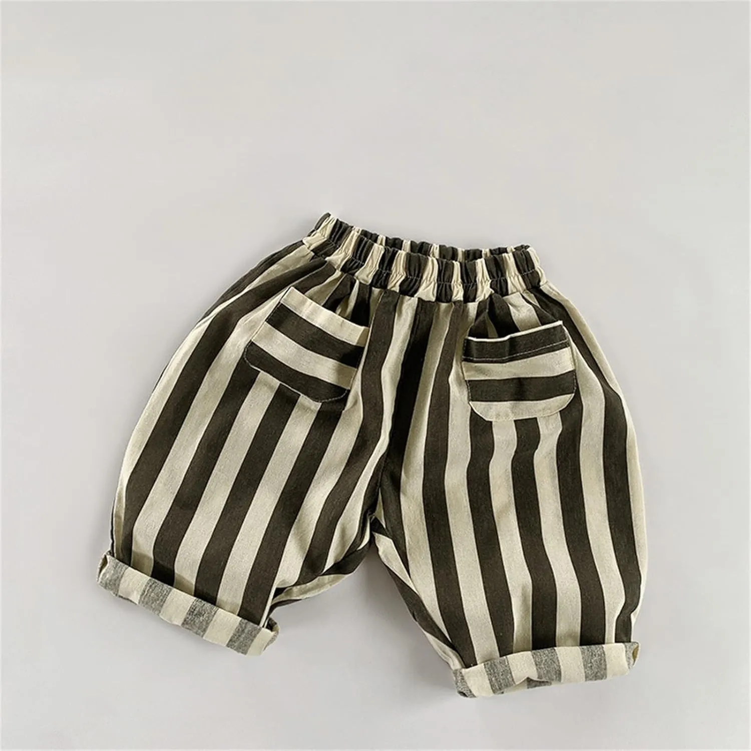 Baby Boys' Striped Pull-on Jogger Pants Harem Pants Classic Fit Elastic Waist Kids Toddler Bloomer Long Pants