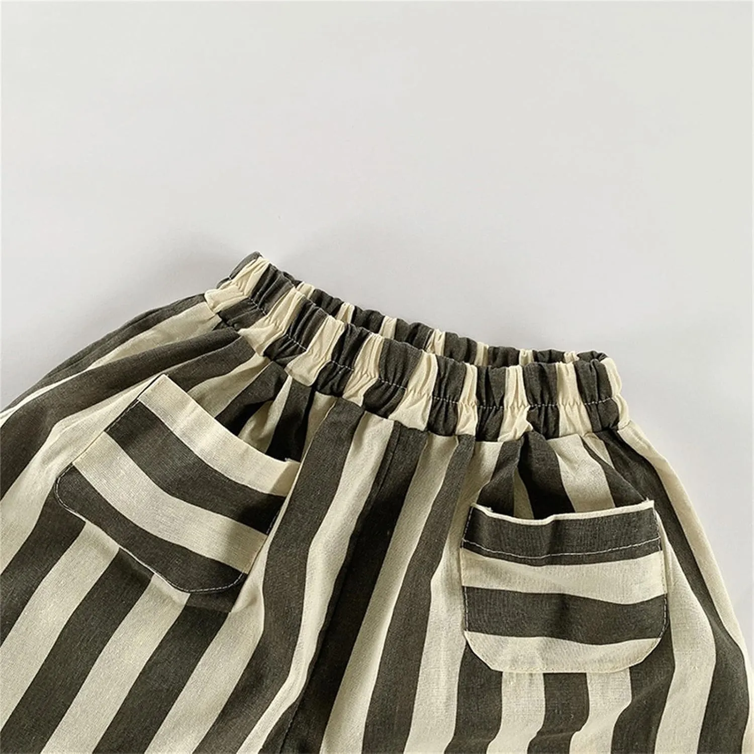 Baby Boys' Striped Pull-on Jogger Pants Harem Pants Classic Fit Elastic Waist Kids Toddler Bloomer Long Pants