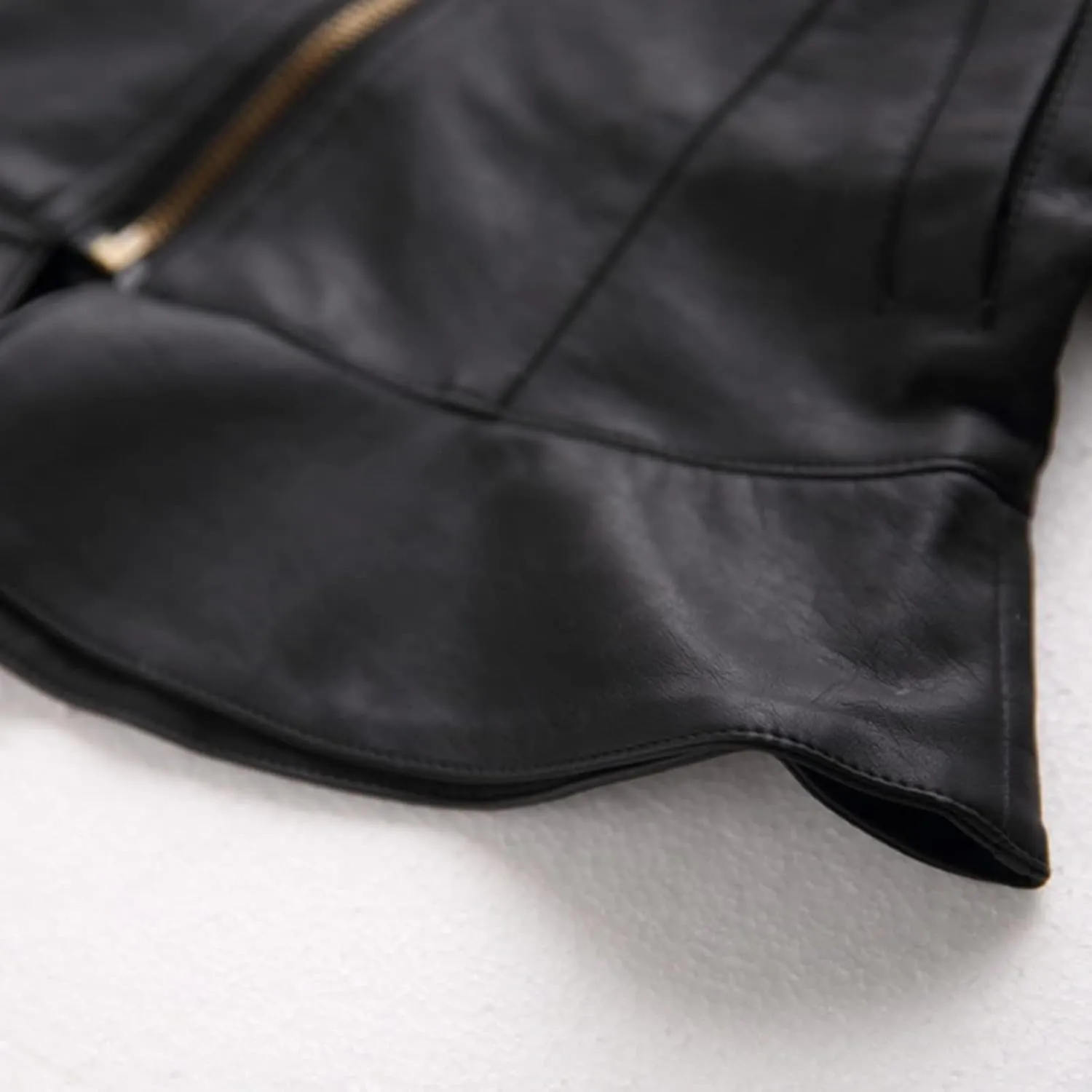 Baby Girls Boys Faux Leather Jackets Motorcycle Zipper Outerwear Lapel Collar PU Leather Jacket Biker Trendy Coat