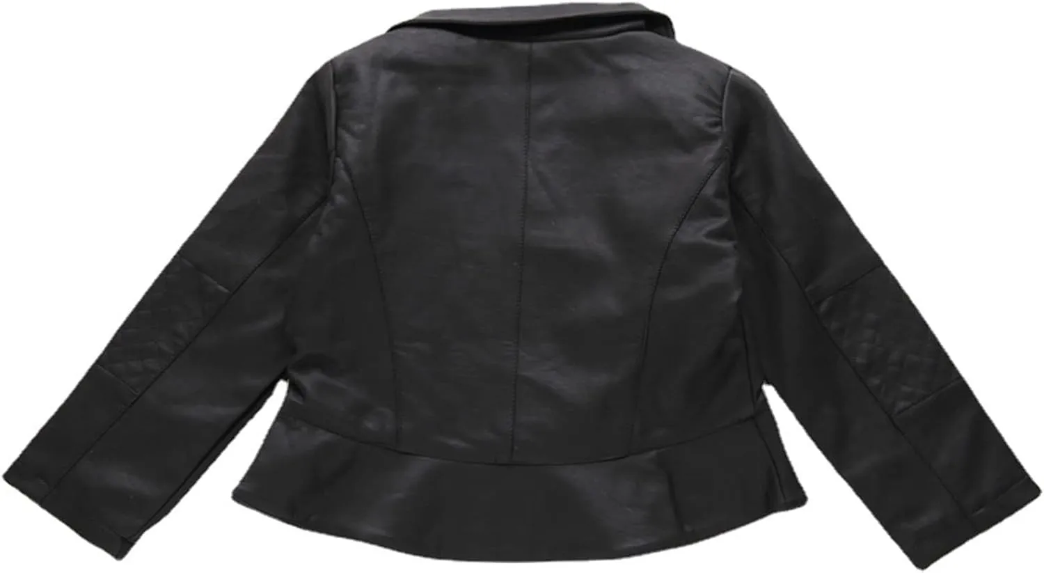 Baby Girls Boys Faux Leather Jackets Motorcycle Zipper Outerwear Lapel Collar PU Leather Jacket Biker Trendy Coat