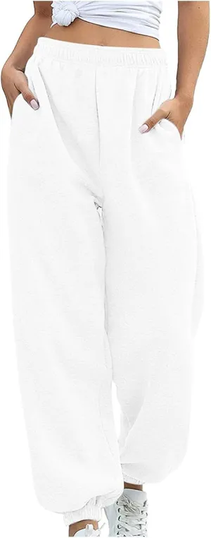 Baggy Sweatpants for Women 2024 Plus Size Workout Athletic Joggers Trousers High Waisted Casual Loose Sweat Pants