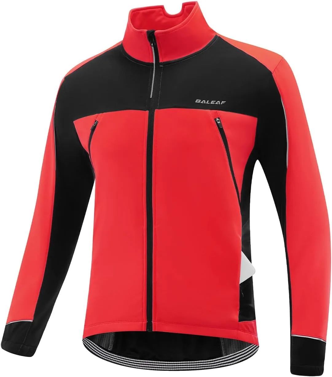 baleaf Men's Winter Jacket Windproof Softshell Thermal Warm Pockets Cycling Running Mountain Biking Cold Weather Gear