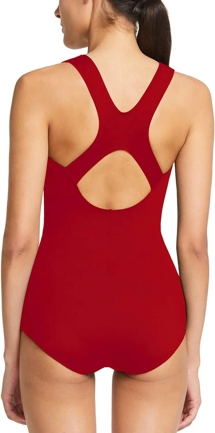 baleaf Women's Racerback Athletic One Piece Modest Bathing Suit