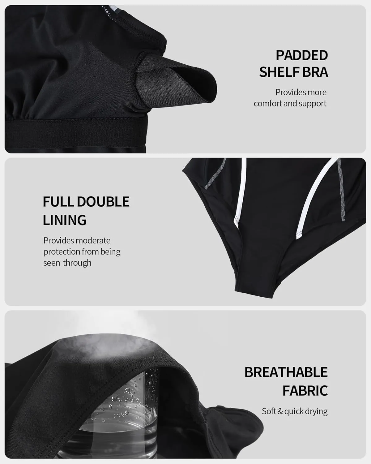 beautyin Women One Piece Athletic Lap Swimming Competition Racing Swimsuit