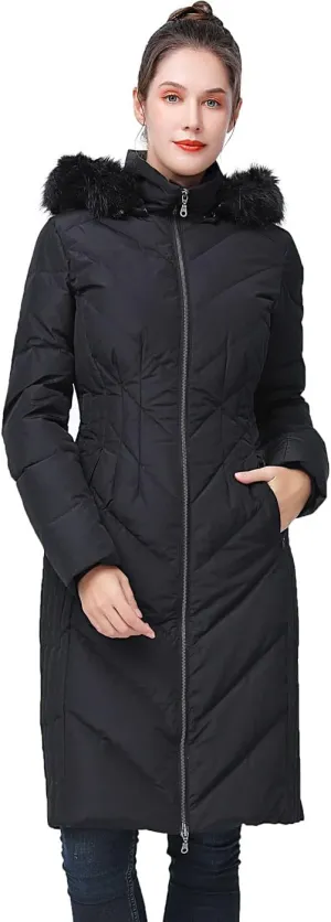 BGSD Women Waterproof Hooded Long Down Coat Novelty Winter Jacket - Regular & Plus Size