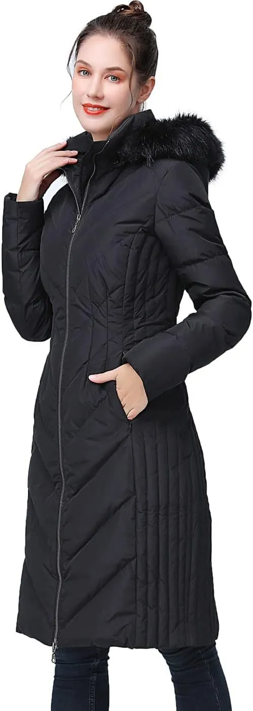 BGSD Women Waterproof Hooded Long Down Coat Novelty Winter Jacket - Regular & Plus Size